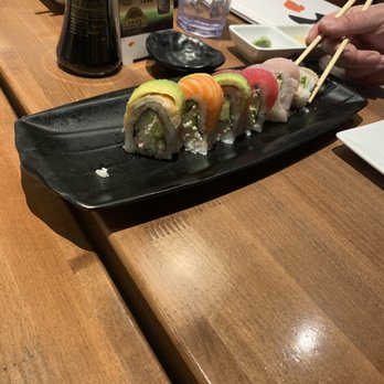 Fire Fish Sushi and More - Rainbow roll (we ate all the spicy tuna roll before I took a pic) - Sushi Bars Near Me - Temecula, California