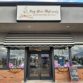 Rosy Glow Maternity - Find us under this striped awning. - Maternity Wear Near Me - Webster, New York