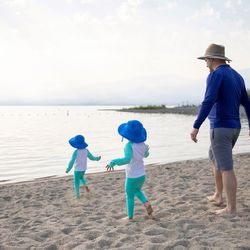 UvWise - UV Clothing Store in Canada - Dr. Ben Wiese and his children wearing sun protective clothing from UVwise