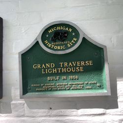 Grand Traverse Lighthouse - Historic site sign