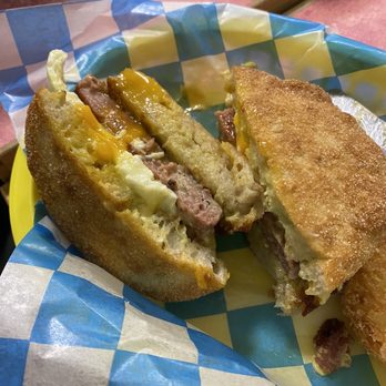 Loaf Lounge - Sausage, Egg and Cheese (cross section) - Cafes Near Me - Chicago, Illinois