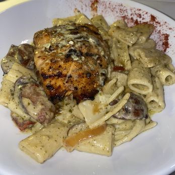 The Madison 2.0 - Pesto pasta with salmon added - Salad Near Me - Tampa, Florida The Madison 2.0 - Pesto pasta with salmon added - Salad Near Me - Tampa, Florida