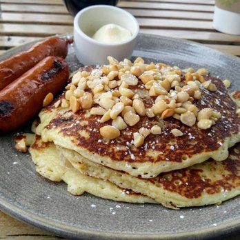 Duke's La Jolla - Banana Nut Pancakes - New American Near Me - La Jolla, California Duke's La Jolla - Banana Nut Pancakes - New American Near Me - La Jolla, California