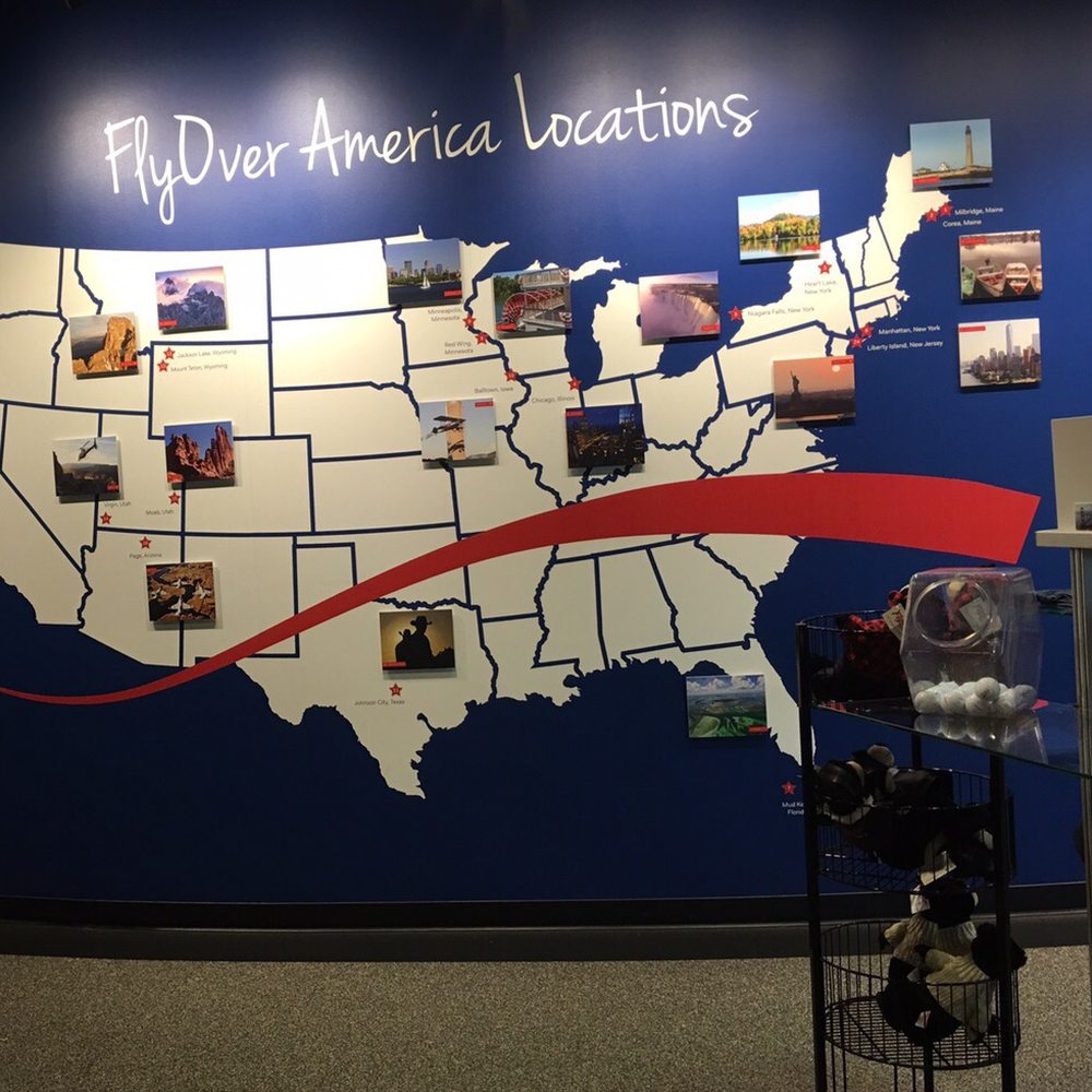 FlyOver America - Map showing the places you've seen. - Amusement Parks Near Me - Bloomington, Minnesota FlyOver America - Map showing the places you've seen. - Amusement Parks Near Me - Bloomington, Minnesota