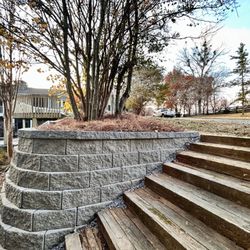 Bonita Outdoor Expressions - Retaining wall replacing failing landscape timbers.