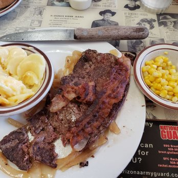Sally B's Cafe - Liver and onions, au gratin potatoes, corn - New American Near Me - Prescott Valley, Arizona Sally B's Cafe - Liver and onions, au gratin potatoes, corn - New American Near Me - Prescott Valley, Arizona