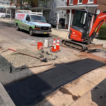 Drainmen plumbing - Warren st Pottstown main sewer line excavation, black top included. - Plumbing Near Me - Pottstown, Pennsylvania Drainmen plumbing - Warren st Pottstown main sewer line excavation, black top included. - Plumbing Near Me - Pottstown, Pennsylvania