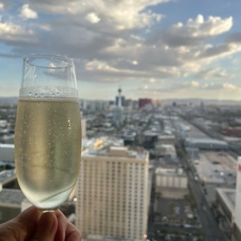 Legacy Club - View facing south with my champagne - Lounges Near Me - Las Vegas, Nevada