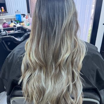 Kay's Salon Studio - Platinum blonde melted balayage on natural black Asian hair - Hair Stylists Near Me - San Diego, California Kay's Salon Studio - Platinum blonde melted balayage on natural black Asian hair - Hair Stylists Near Me - San Diego, California