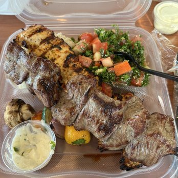 Chicken Maison - Chicken and vegetable kabob with a steak kabob a la carte - Mediterranean Near Me - Redondo Beach, California Chicken Maison - Chicken and vegetable kabob with a steak kabob a la carte - Mediterranean Near Me - Redondo Beach, California
