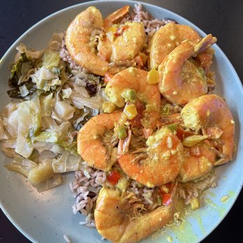 The Jerk Joint - Curry shrimp!! Huge shrimp. Suck off the sauce, peel, and eat! The way to really enjoy shrimp! - Soul Food Near Me - Appleton, Wisconsin