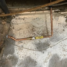 External water supply line.