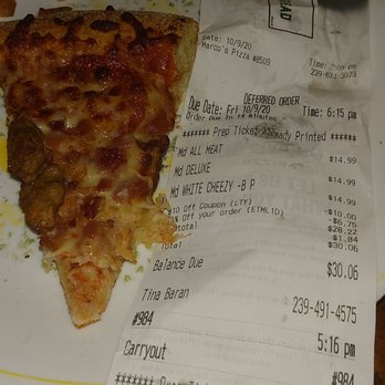 Marco's Pizza - This is supposed to be ALL MEAT pizza...5 kinds of meat sauce and cheese. - Pizza Near Me - Lehigh Acres, Florida