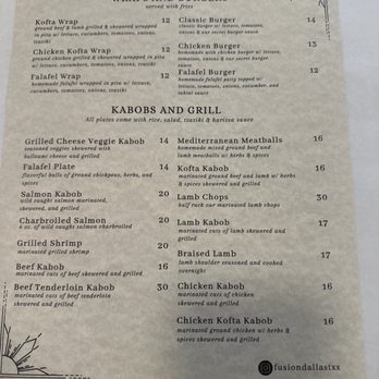 Fusion Mediterranean Grill & Bar - Menu October 2024 - Mediterranean Near Me - Dallas, Texas Fusion Mediterranean Grill & Bar - Menu October 2024 - Mediterranean Near Me - Dallas, Texas
