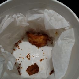 I ordered a six piece spicy chicken and somehow was given a chicken tender.