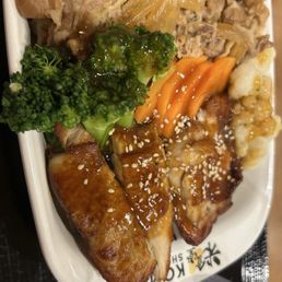 Beef & chicken teriyaki don Beef & chicken teriyaki don