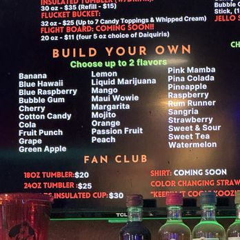 The Thirsty Chicken - Daiquiri menu - Chicken Wings Near Me - Leander, Texas