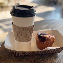 Fresh Baked Cafe - Latte and croissant