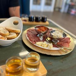 Touch of Europe - Sample of the charcuterie and a red and white wine flight