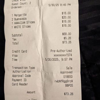 Grand Comedy Club - No prices on the menu for drinks so here's my receipt - Comedy Clubs Near Me - Escondido, California