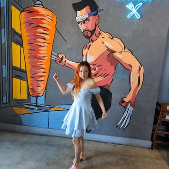 Anwar's Kitchen - lol the personality really peeks through this mural  @lindaeatstagram - Mediterranean Near Me - Los Angeles, California