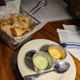 Chippies and ahi sauce! Chippies and ahi sauce!