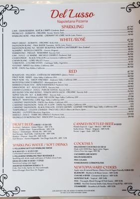 Menu photo 4 Del Lusso Carlsbad, CA