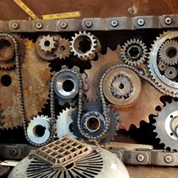 Fleabay Resale Store - Steampunk wall hanging