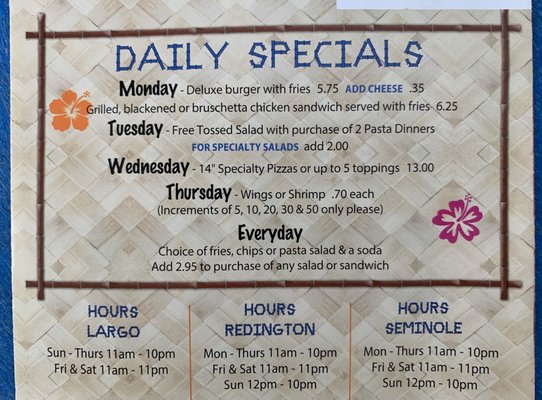 Menu photo 5 Beach Pizza Redingtn Shor, FL Menu photo 5 Beach Pizza Redingtn Shor, FL