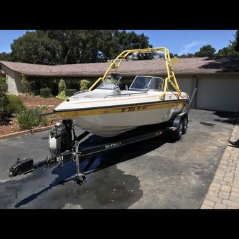 Bright Star Auto Detailing - Yellow boat wash & wax - Auto Detailing Near Me