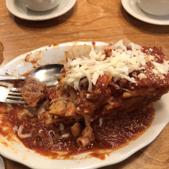 Vince's Spaghetti - Mostasagna...it's like a lasagna but layered with mostaccioli pasta with their classic meat sauce. - Italian Near Me - Rancho Cucamonga, California Vince's Spaghetti - Mostasagna...it's like a lasagna but layered with mostaccioli pasta with their classic meat sauce. - Italian Near Me - Rancho Cucamonga, California
