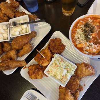 Bonchon Sunnyvale - Medium combo wings/drumsticks (sweet crunch & soy garlic), small strips (spicy & soy garlic), tteokbokki - Chicken Wings Near Me - Sunnyvale, California Bonchon Sunnyvale - Medium combo wings/drumsticks (sweet crunch & soy garlic), small strips (spicy & soy garlic), tteokbokki - Chicken Wings Near Me - Sunnyvale, California