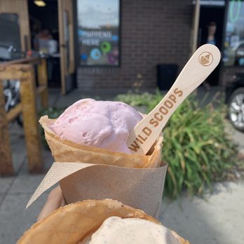 Wild Scoops - Fireweed Ice Cream, waffle cone, Sitka Swirl. - Desserts Near Me - Anchorage, Alaska
