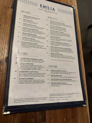Menu photo 1 Emilia Knoxville, TN Menu photo 1 Emilia Knoxville, TN