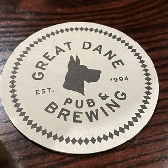 Great Dane Pub & Brewing - Coaster - Breweries Near Me - Wausau, Wisconsin Great Dane Pub & Brewing - Coaster - Breweries Near Me - Wausau, Wisconsin