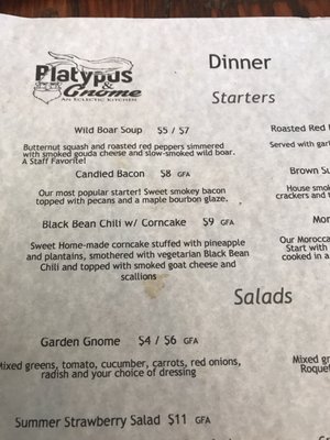 Menu photo 8 Platypus and Gnome Wilmington, NC Menu photo 8 Platypus and Gnome Wilmington, NC