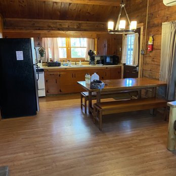 Janes Island State Park - Cabin 1 - kitchen and dining area - Parks Near Me - Crisfield, Maryland