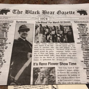 Black Bear Diner Reno - Friday, May 24, 2019: newspaper menu. - American Near Me - Reno, Nevada Black Bear Diner Reno - Friday, May 24, 2019: newspaper menu. - American Near Me - Reno, Nevada