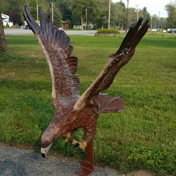 Superior Garden Decor - Black eagle custom printed with welded mounting bracket - Home & Garden Near Me - Corfu, New York
