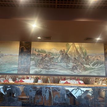 Mural Room - Interior with murals - American Near Me - Moran, Wyoming