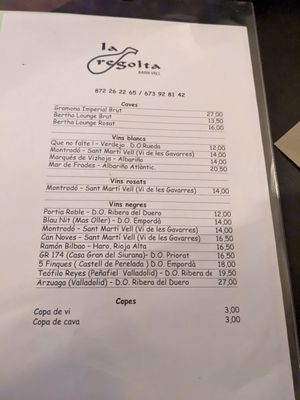 Menu photo 3 La Regolta Girona, GI