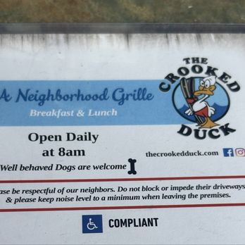 The Crooked Duck - The parking lot is blocked off for street parking only. I did not see any handicap parking and you had to walk up a few steps to enter. - New American Near Me - Long Beach, California The Crooked Duck - The parking lot is blocked off for street parking only. I did not see any handicap parking and you had to walk up a few steps to enter. - New American Near Me - Long Beach, California
