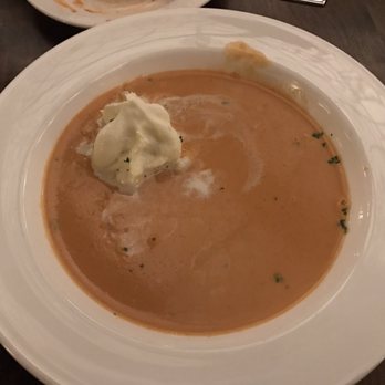 Bighorn Bistro & Bar - Delicious lobster bisque served over shredded crab and a dollop of fennel creme. Cold bowl and hot soup no bueno. - American Near Me - Keystone, Colorado Bighorn Bistro & Bar - Delicious lobster bisque served over shredded crab and a dollop of fennel creme. Cold bowl and hot soup no bueno. - American Near Me - Keystone, Colorado