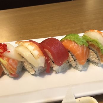 Mioki Sushi - Rainbow roll - Sushi Bars Near Me - Fremont, California Mioki Sushi - Rainbow roll - Sushi Bars Near Me - Fremont, California