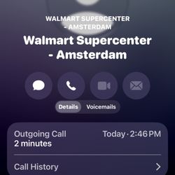 Walmart Supercenter - Fact, check the phone number if you need but I reached out exactly to Walmart in Amsterdam, New York