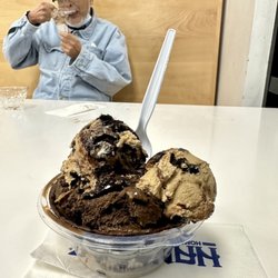 Handel’s Homemade Ice Cream - 1/19/23 Medium Dipped Waffle Bowl with Chocolate PB Ripple and Mud Pie