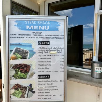 Steak Shack - Menu - Steakhouses Near Me - Honolulu, Hawaii Steak Shack - Menu - Steakhouses Near Me - Honolulu, Hawaii