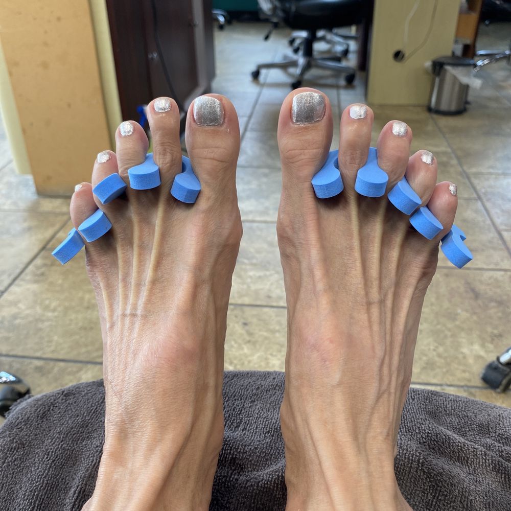 Tropical Nail Spa - Silver surfer pedicure! - Nail Salons Near Me - O'Fallon, Illinois Tropical Nail Spa - Silver surfer pedicure! - Nail Salons Near Me - O'Fallon, Illinois