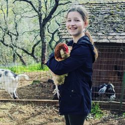 Weinberger Homestead In Silicon Valley - Chicken Sophie is her fav!
