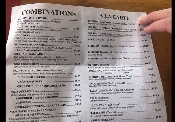 Menu photo 1 El Toreo West Palmdale, CA